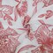 White-Red Nylon Floral Printed Tulle Mesh Knit Fabric By the Yard